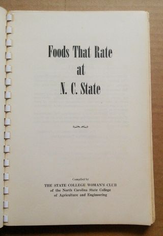 SCARCE Vintage 1954 North Carolina State Women Community Cookbook Collectible NC 2