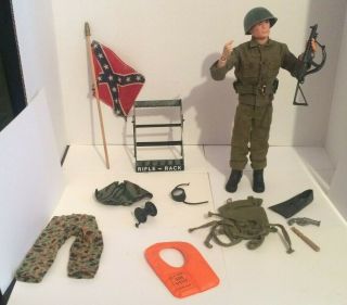 Vintage 12 Inch Gi Joe Painted Head Figure With Accessories & Plus More