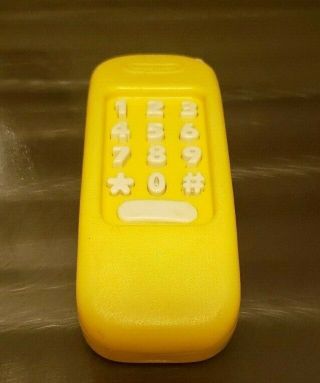 Vintage Little Tikes Yellow Cordless Phone White Buttons Kitchen Replacement