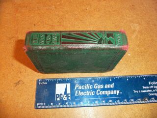 Vintage Bank Of America Metal Book Coin Bank,  Patented 1923 The Way To Save See