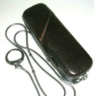 Fine Minox B Camera W.  Leather Case,  Camera,  Chain,  And Box