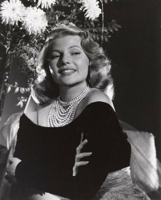 Rita Hayworth Vintage Photo Unretouched Proof Portrait By Coburn