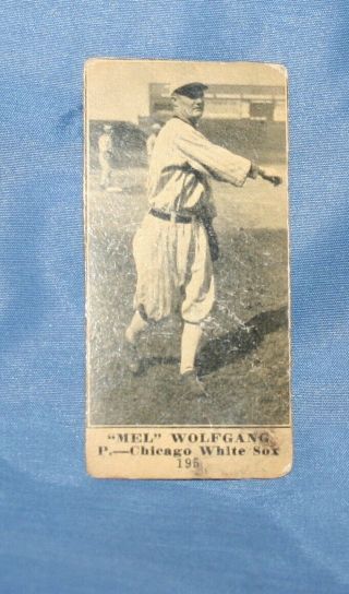 Vintage 1916 M101 - 5 The Sporting News Baseball Card Mel Wolfgang