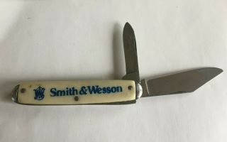 Vintage Smith & Wesson Advertising 2 Blade Pocket Knife Usa