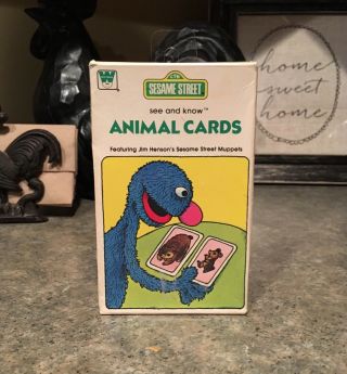 Vintage 1982 Sesame See & Know Animal Cards Cards