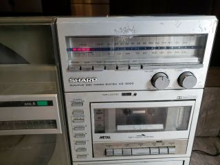 Vintage Sharp Vz - 3000 Boom Box Cassette Turntable Ghetto Blaster 2