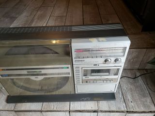 Vintage Sharp Vz - 3000 Boom Box Cassette Turntable Ghetto Blaster 6