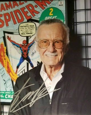 Stan Lee Spider Man Vintage Signed 8x10 Photo Autographed Reprint 