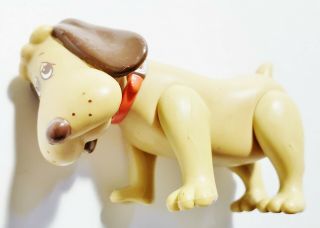 Vintage Pound Puppies 4 " Poseable Figure (tonka,  1986) Tan / Brown Dog