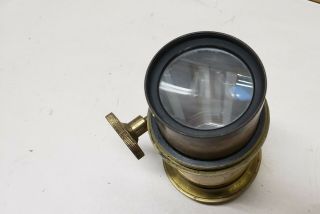 Antique Sears & Roebuck brass barrel lens for portrait camera 4