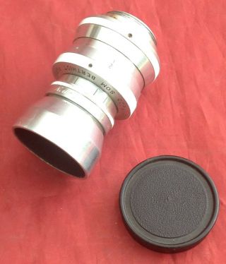 C Mount Som Berthiot Cinor B 1:1.  9 F=25 Lens With Hood & Filter Attachment (nr)