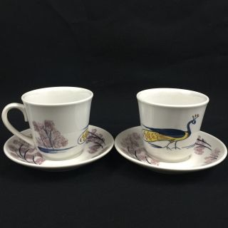 2 Vtg Cups And Saucers Williamsburg Chowning 