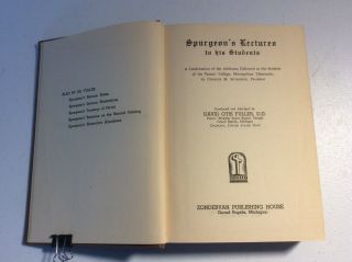 Spurgeon’s Lectures To His Students David Otis Fuller 1945 1st Edition Hardcover 4
