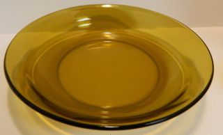 Vintage Large Amber Glass Serving Bowl 10.  88 " X 2.  25 "