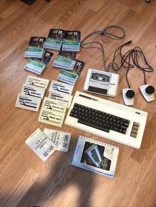 & Commodore Vic - 20 Computer With Power Supply Cord Games More