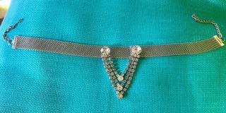 Vintage Art Deco Rhinestone Choker Necklace
