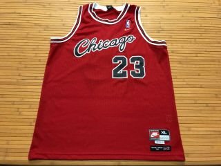 Mens Xl - Vtg Nba Chicago Bulls 23 Michael Jordan Nike 1984 Rookie Sewn Jersey