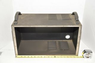 Empty Vintage Metal Ham Radio Cabinet Enclosure Electronics Project Box