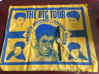 Wham Concert Banner 1 The Big Tour Vintage 1980s Nylon Fan Flag