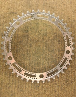 Vintage Campagnolo Nuovo Record Drilled / Drillium Chainring Ring 144bcd 42 T