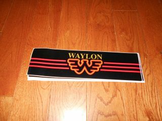 True Vintage Waylon Jennings Long Car Bumper Sticker Retro Flying W Retro 70 