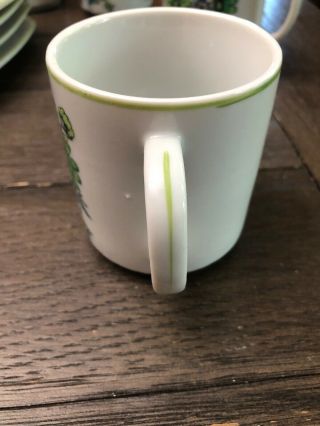 Vintage Green Daisies Coffee Cups Mugs & Dessert Snack Plates Set Of 4 Japan 7