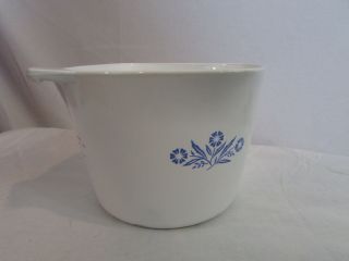 Vtg Corning Ware Blue Cornflower 1 Qt/4 Cup Sauce Maker Pot/pan/