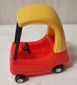 Little Tikes Vintage Dollhouse Size Car Cozy Coupe Red Yellow