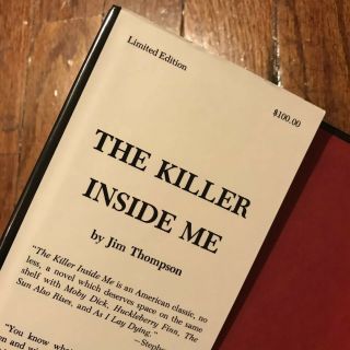 The Killer Inside Me Jim Thompson Limited Edition Signed By Stephen King NM 4