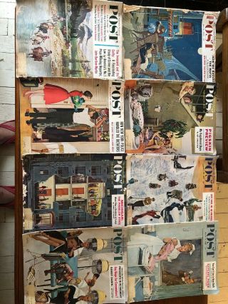 16 Vintage Coppies Of The Saturday Evening Post From July 16,  1960 - August 10,  1963