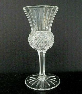 Vintage Thistle Shaped Cut Crystal Liqueur Glass - 3.  25 " Tall - 15 Mls