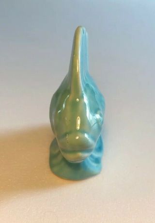 Shawnee Pottery Fish Teal Blue Figure Figurine Mini Miniature Vintage 3