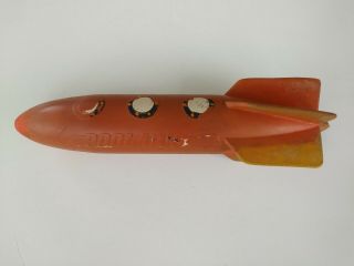 Vintage Poolaris Missile Rocket Rubber 9 " Water Pool Toy