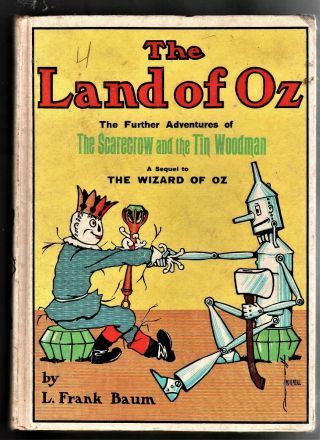 L.  Frank Baum The Land Of Oz Large Size Picture Cover Book 1904