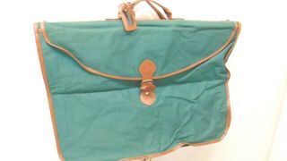 Vintage POLO RALPH LAUREN Green Canvas Garment Travel Bag Hanging 38 