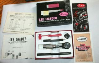 Vtg Lee Reloading Tool Pistol 9mm Luger Loader W/ Box Papers Instructions