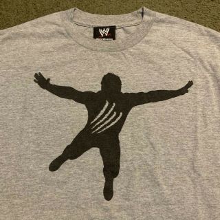 Vintage WWE Chris Benoit Grey T Shirt XL The Wolverine Short Sleeve Cotton Gray 3