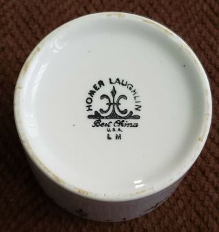 Vtg Nautical Compass Small Snack Bowel Cup HOMER LAUGHLIN Dinner Ware 5