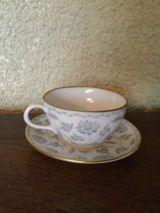 Vintage Spode Miniature Colonel Gray Tea Cup & Saucer Doll Size Gold Edge
