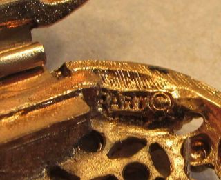 Vintage 50 ' s Purse Gold Tone Metal Drop Pendant Necklace Signed ART 5