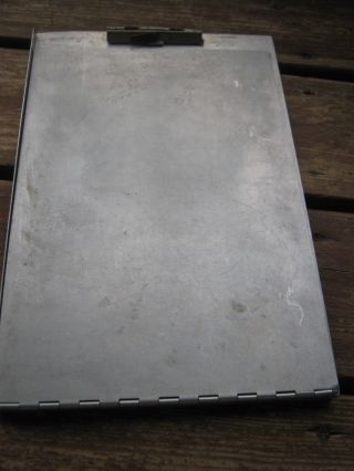 Vintage Zip Pak Dayton Ohio Paper Notebook Aluminum Clipboard Storage Box