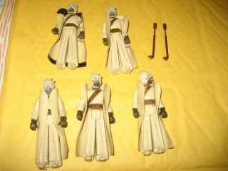 5 Vintage 1977 Star Wars Tusken Raider Sand People Figures