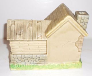 Vintage Ceramic Mill Cottage House Water Wheel Music Box Made in Japan 3