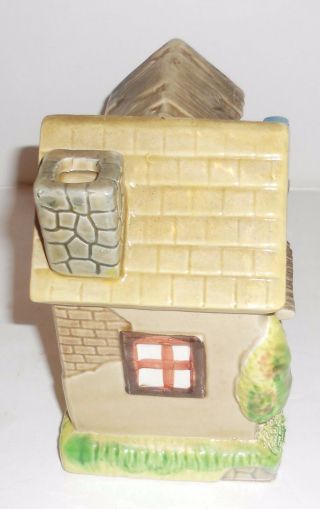 Vintage Ceramic Mill Cottage House Water Wheel Music Box Made in Japan 4