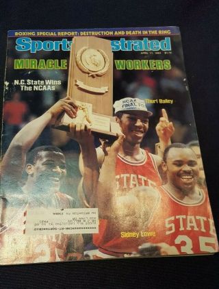 Vintage Sports Illustrated April 11,  1983 N.  C.  State Wins Ncaa Miracle Workers