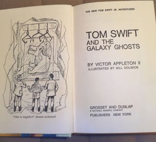 Tom Swift And The Galaxy Ghosts 33 The Tom Swift Jr Adventures Book HB PC 9