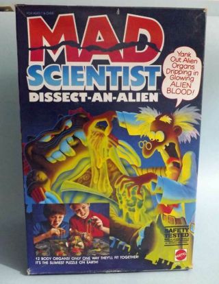 Vintage 1986 Mattel Mad Scientist Dissect - An - Alien Kit/game Misb