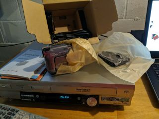JVC HR - DVS3 Mini DV / S - VHS VCR w/Remote,  Sony Handycam DCR - HC42 Open Box 10
