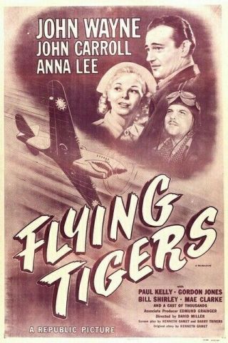 Movie 16mm The Flying Tigers Feature Vintage Drama 1942 Film John Wayne Ww2