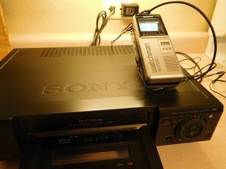 Vintage Sony Watchman mini TV FD - 3A plus FM Stereo,  AC adapter,  cable connect 7
